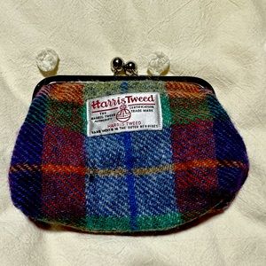 Harris tweed clasp clutch
